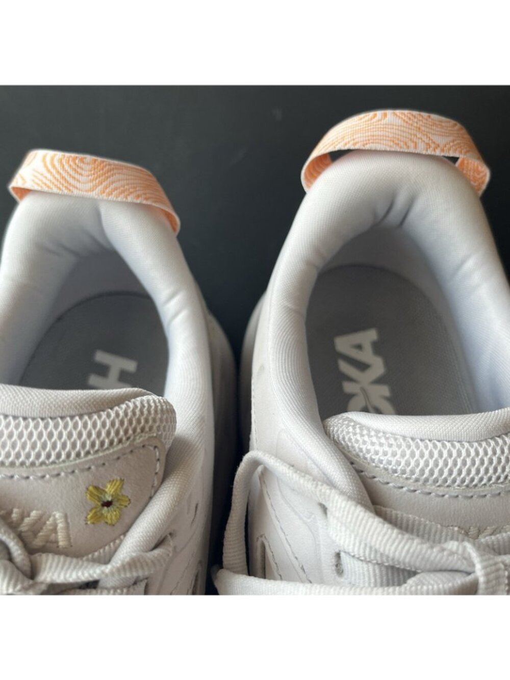Hoka One One U Clifton L BP Womens Sneakers Size 12 Floral Embroidery White - Picture 11 of 16